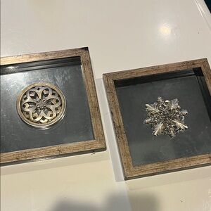Source Unknown Silver and Gold Wall Art Set